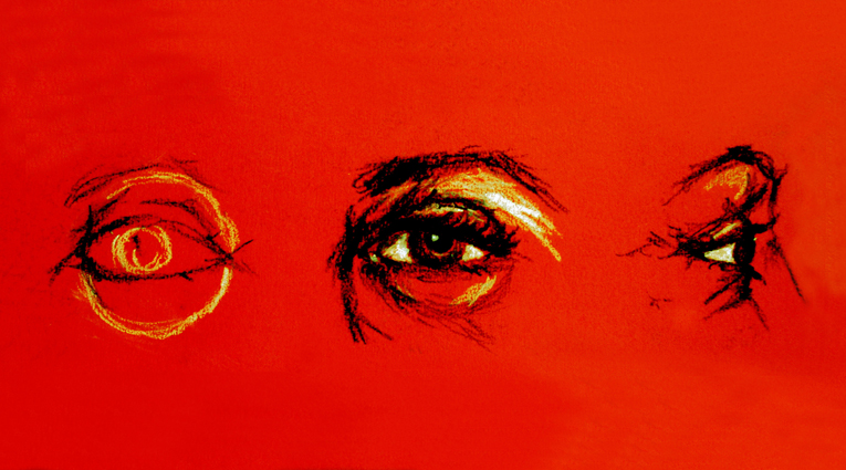 01. Anatomia rysunek - oko - Pastelowa Kreda na papierze - 2004